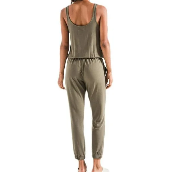Z Supply The Tank Jumpsuit in Leaf Clover* - Picture 3 of 3